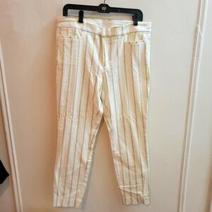 Stripe pant cotton/linen blend. NWOT
